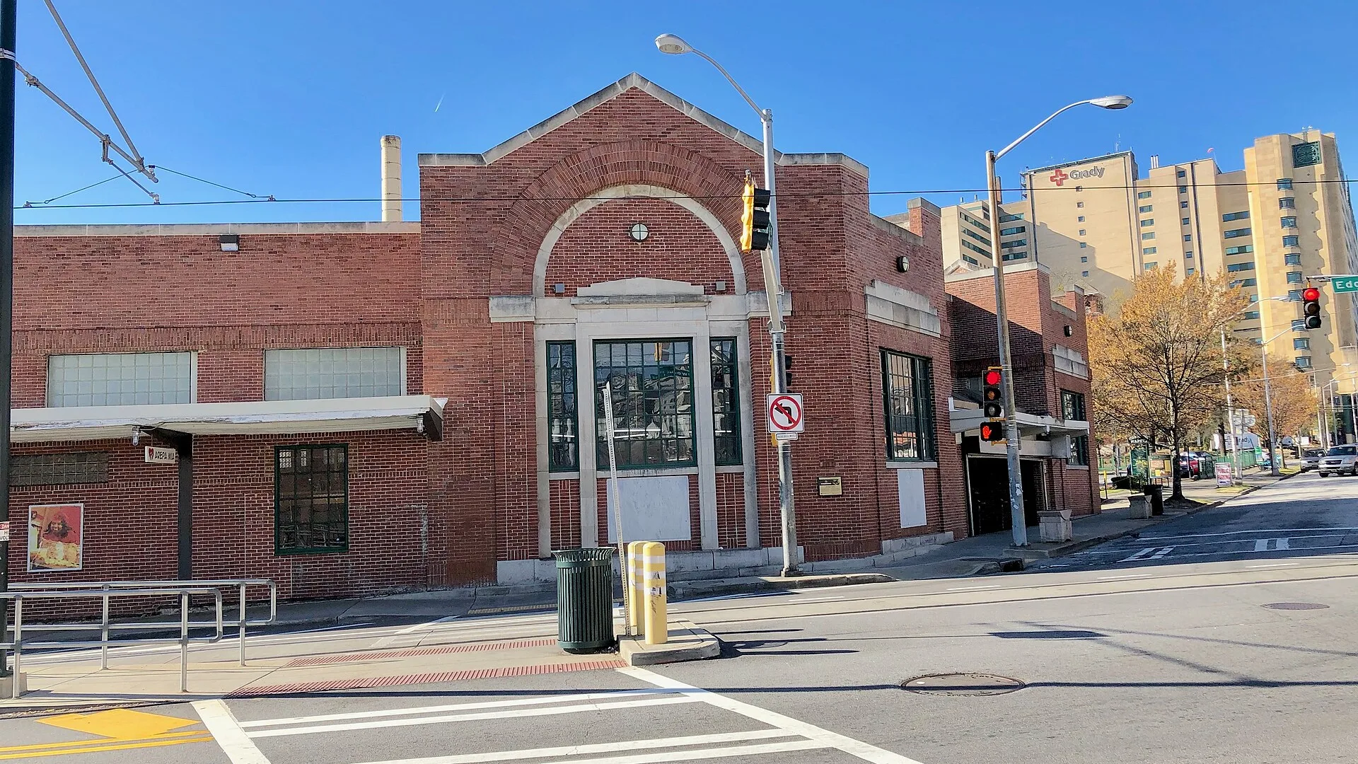 The Municipal Market on Edgewood Avenue, where the Eastside meeting is held, with Grady Memorial Hospital behind it