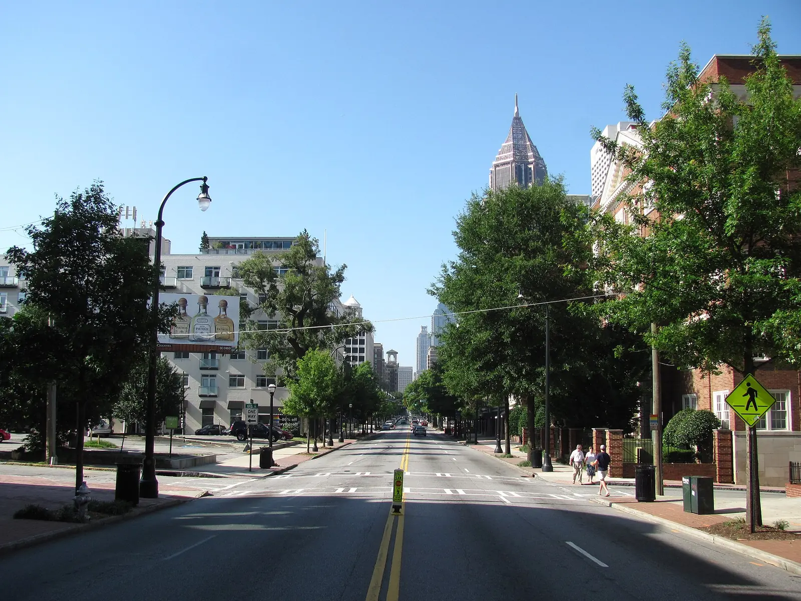 Peachtree Street at Sixth Street in Midtown Atlanta