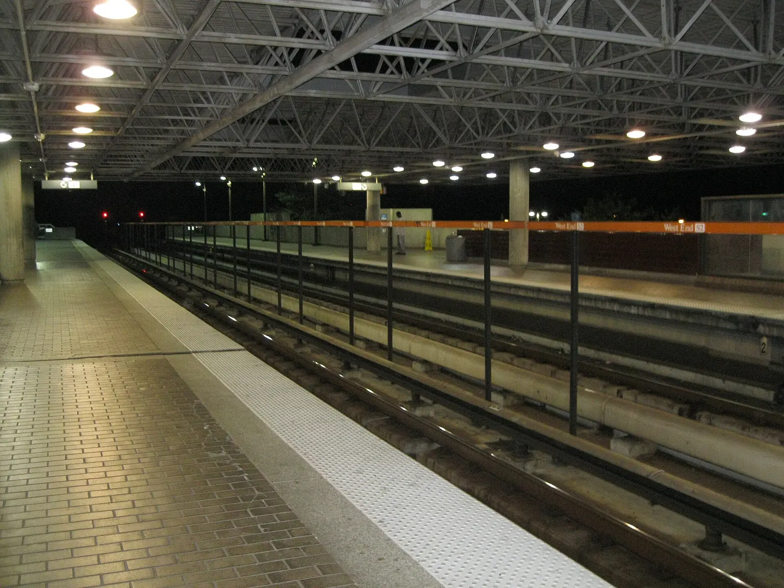 MARTA's West End station at night