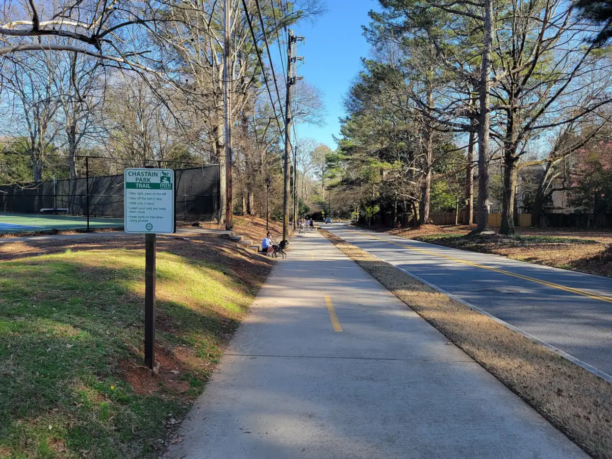 The trail around Chastain Park in Atlanta's Buckhead area