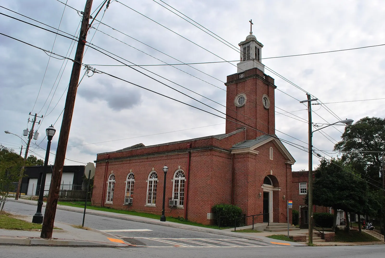 A brick church in the Lakewood Heights Historic District in southeast Atlanta