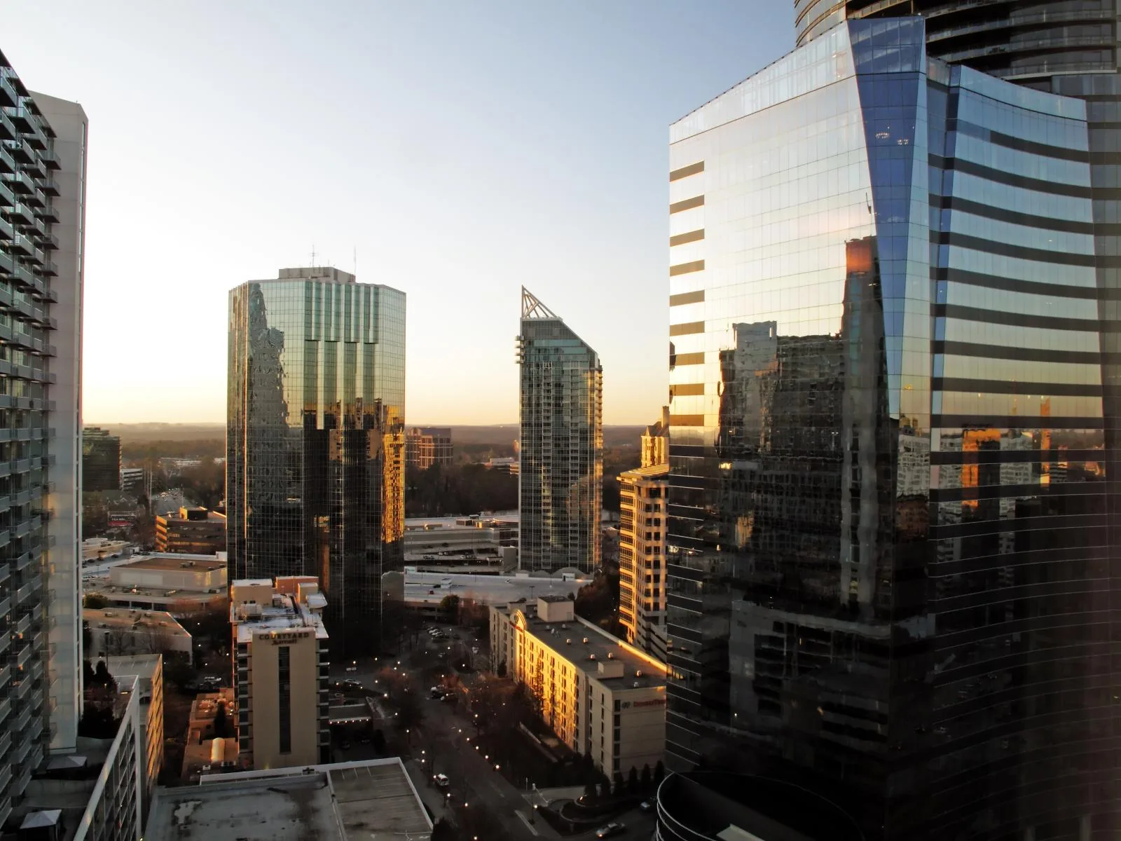 Buckhead seen from the 21st floor of a hotel on Peachtree Road