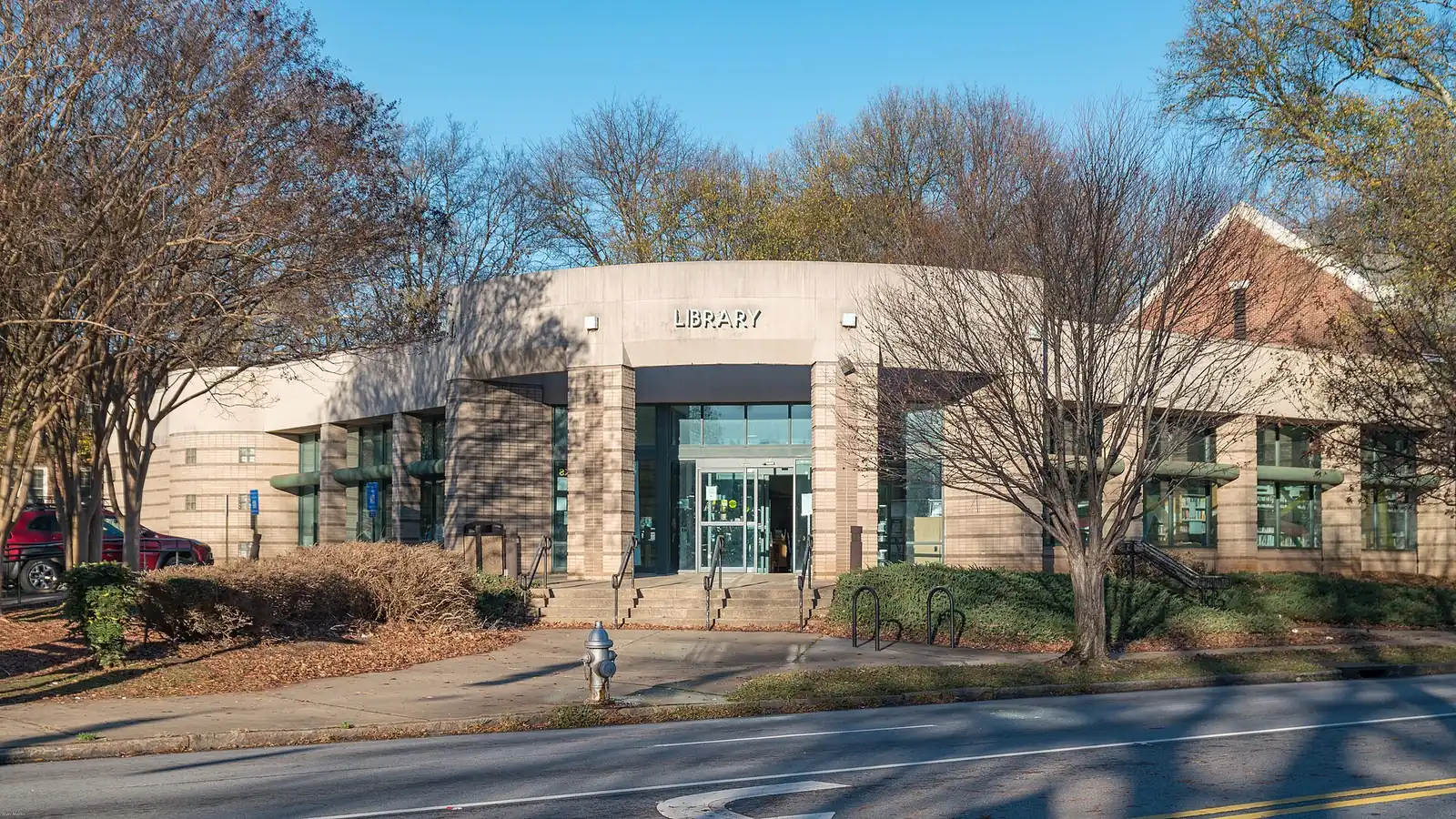 The Joan P. Garner Library at Ponce de Leon Avenue in Atlanta, a Fulton County early voting site